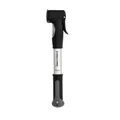 FISCHER Mini-Luftpumpe mit Manometer, Doppelhub-Technik, für alle Ventile (AV, DV, SV), Duokopf, aus Aluminium, extrem kompakt