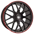 1x MAM WHEELS MAM GT1 matt black lip red 8.0Jx18 5x100 ET45