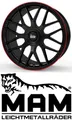 4x MAM GT1 8x18 5/100,0 ET45 matt Black Lip Red