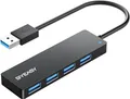 BYEASY USB Hub 3.0, Ultra Slim Multiport Hub 4 Ports USB 3.0 Adapter für iMac Pro, MacBook Air, Mac mini/Pro, Surface Pro, PC, Laptop, USB Flash Drives, Mobile HDD usw.