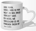 Mama Geschenk zum Muttertag von Tochter Mutter Tasse Geburtstag Kaffeetasse Frau