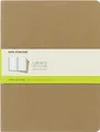Moleskine Cahier Journal (3er Set Notizbücher mit weißen Seiten, Hardcover, Extra großes Format 19 x 25 cm, braunes Kraftpapier, 120 Seiten)