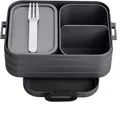 Mepal Lunchbox Lunchbox Take A Break midi, Brotdose 900 ml, bis zu 4 Butterbrote, Mit Fächern, Nordic Black