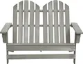 vidaXL Adirondack-Gartenbank 2-Sitzer Massivholz Tanne Grau