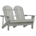 vidaXL Adirondack-Gartenbank 2-Sitzer Massivholz Tanne Grau 315900