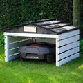 Mährobotergarage abnehmbares Dach Rasenmäher-Garage Holz Automower-Unterstand
