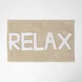 Relax Badematte Beige 50 X 80 Cm – Badvorleger Aus 100% Baumwolle - Homescapes