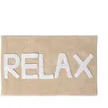 Homescapes Badematte, Beige, Textil, Sprichwort/Zitat, Rechteckig, 50x80 cm, Badtextilien, Badematten