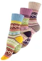 Vincent Creation 3 Paar Norwegersocken, Bunte Hygge Socken, Damen & Herren Wollsocken, Gr. 35-38, Bunt Set-1