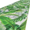 ANRO Küchenläufer Küchenteppich rutschfest Teppich Läufer Küche PVC pflegleicht Teppichläufer Flur abwaschbar Palmenblätter Grün 100x52cm