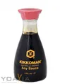 2er Pack - KIKKOMAN Sojasauce (2x 150ml) | dekorative Tischflasche mit Ausgießer