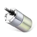 Greartisan DC 24V 500RPM Getriebemotor Hohe Drehmoment Elektrische Mikrodrehzahl Reduktion Getriebemotor Exzentrische Ausgangswelle 37mm Durchmesser Getriebe