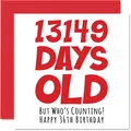 Geburtstagskarte zum 36. Geburtstag für Männer und Frauen – 13149 Tage alt – ...