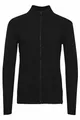 Indicode IDRickert Herren Strickjacke Cardigan Grobstrick mit Stehkragen Reißverschluss Baumwollmischung Regular fit, Größe:L, Farbe:Black (999)