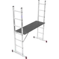 Krause 082107 Aluminium Multifunktionsleiter inkl. Traverse Arbeitshöhe (max.): 4.05 m Aluminium DIN EN 131 19.6 kg