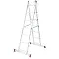 KRAUSE Vielzweckleiter CORDA silber 2x 7 Sprossen, H: 200,0 cm