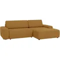 S-Style Möbel Ecksofa, Honig, Textil, Echtholz,Buche, Birke, 5-Sitzer, Füllung: Silikon,Silikon,Polyetherschaumkern, Eckteil, L-Form, Ottomane rechts,L-Form, 264x162 cm, Blauer Engel, FSC Mix, Oeko-Tex®, Hergestellt in Europa, Wohnzimmer, Sofas & Couches, Wohnlandschaften, Ecksofas