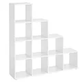 VASAGLE Bücherregal weiß 129,5 x 29,0 x 129,5 cm, 1 St.