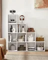 VASAGLE Bücherregal, Raumteiler, Würfelregal, viel Stauraum, Stufenregal