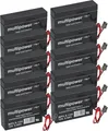 10x Multipower Blei-Akku MP0,8-12H Pb 12V 0,8Ah Heim und Haus Stecker Rollladen