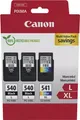 Canon 540L x2/CL-541XL Multipack - 3er-Pack - Hohe Ergiebigkeit - Schwarz, Farbe - original - Hängebox - Tintenpatrone (5224B017)