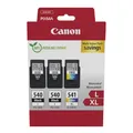 Canon Tinte & Papier Multipack - PG-540L/CL-541XL Original Druckerpatronen 3er-Pack (2 x Schwarz L, 1 x Farbe XL) - Kompatibel mit PIXMA Druckern