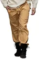Leonardo Carbone® Hose Veit - Herren Hosen, Leichte Sommerhose Herren, Festival Outfit, Wikinger, Mittelalter Kleidung, LARP, Cosplay, Freizeithose Lang - 100% Baumwolle Honig XL