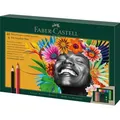 Faber-Castell Buntstifte Polychromos & Pitt Graphite Matt, farbig sortiert, inkl. Zubehör, 40 Stück