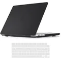 iNeseon Hülle Kompatibel mit 2021-2024 MacBook Pro 14 Zoll M4 M3 M2 M1 Pro/Max A3112 A3185 A3401 A2918 A2992 A2779 A2442, Plastik Hartschale Schutzhülle Case und Tastaturschutz, Schwarz