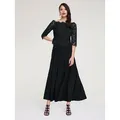 heine Klassische Bluse Spitzen-Bluse schwarz 42