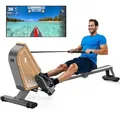 VOWVIT Rudergerät für Zuhause OR3,Magnetisches Rudergeräte mit Bluetooth Monitor,16 Resistance Levels,Kompaktes Rudergerät mit 160kg Gewichtskapazität,Vertikale Aufbewahrung,2 Jahre Garantie(Weiß)
