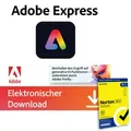 Adobe Express Premium | 1 Jahr | 100GB | Web/iOS/Android inkl. Norton 360 Deluxe | 12 Monate | 5 Geräte