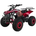Elektro-Kinderquad S-10, Pocket-Quad mit 1000 Watt, Federung, Scheiben-/Trommelbremsen, bis 20 km/h (Metallic/Rot)