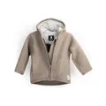 Ehrenkind® Walkjacke | Jacke für Kind aus Natur Schurwolle mit Reißverschluss | Walk Jacke für Baby | Beige Gr. 74/80