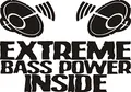 NetSpares Plott Aufkleber Extreme Bass Power Autoaufkleber Sticker Tuning Shocker