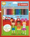Buntstift - STABILO color - 24er Pack - mit 24 verschiedenen Farben inkl. 4 Neon