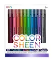 810104682428 Długopisy żelowe metaliczne Color Sheen 12szt Ooly