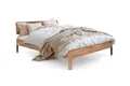byoak Massivholzbett Penny - mit Holzkopfteil - Doppelbett aus Holz - 180 x 200 cm - Geölt - Wildeiche