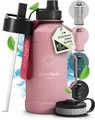 BeMaxx Trinkflasche Edelstahl ACTIVE FLASK BIG 2,2L rosa