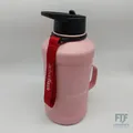 BeMaxx Trinkflasche Edelstahl ACTIVE FLASK + Strohhalm (3 Deckel) | Große 2,2 Li