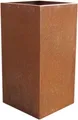 VIVANNO Pflanzkübel Cortenstahl BLOCK Säule - Rostbraun Patina (1 St), 40x40x80 cm