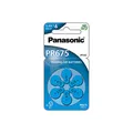 Panasonic PR675 Zink-Luft-Batterien für Hörgeräte, Typ 675, 1.4V, Hörgerätbatterien, 6 Stück, blau, 5410853057048
