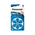 6x Batterie PR44 675A V675 1,45V Panasonic Knopfzelle für Hörgergäte