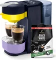 Tchibo Kaffeepadmaschine „CALL ME PAD“ inkl. 36 Tchibo Black & White Pads, mit To-Go Becher Taste, für 2 Tassen, schnell und leise, automatische Abschaltfunktion, Blau