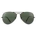 Ray-Ban Sonnenbrille Aviator Metal II RB3689 914831 Schwarz Grün