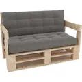 Lermowood Palettenmöbel Mpe Sofa 120 x 80 cm Natur | Europaletten Indoor und Outdoor Lounge Gartenmöbel Holz Gartenmöbel Set Lounge Möbel Terra... - Naturbelassen