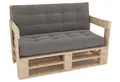 Lermowood Palettenmöbel Mpe Sofa 120 x 80 cm Natur | Europaletten Indoor und Outdoor Lounge Gartenmöbel Holz Gartenmöbel Set Lounge Möbel Terrasse Balkon Loft Stil Paletten