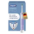 Oral-B Vitality Pro Elektrische Zahnbürste — Electric Toothbrush, Inkl. 1 Aufsteckbürste — 3 Putzmodi für Zahnpflege, Zahnbürste Elektrisch, Designed by Braun, Lila