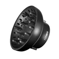 GIHALI Universalaufsatz Haar Diffusor "Super Stabil" 4,4 cm bis 6,6 cm für natürlich lockiges und welliges Haar, Haartrockneraufsatz, Universal Diffusor Aufsatz, Diffuser Haare Locken (Schwarz Matt)