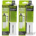 2x PETEC FLÜSSIGMETALL 25ML KNETMASSE FLÜSSIG 2-KOMPNENTEN 2-K EPOXYDHARZ 97425